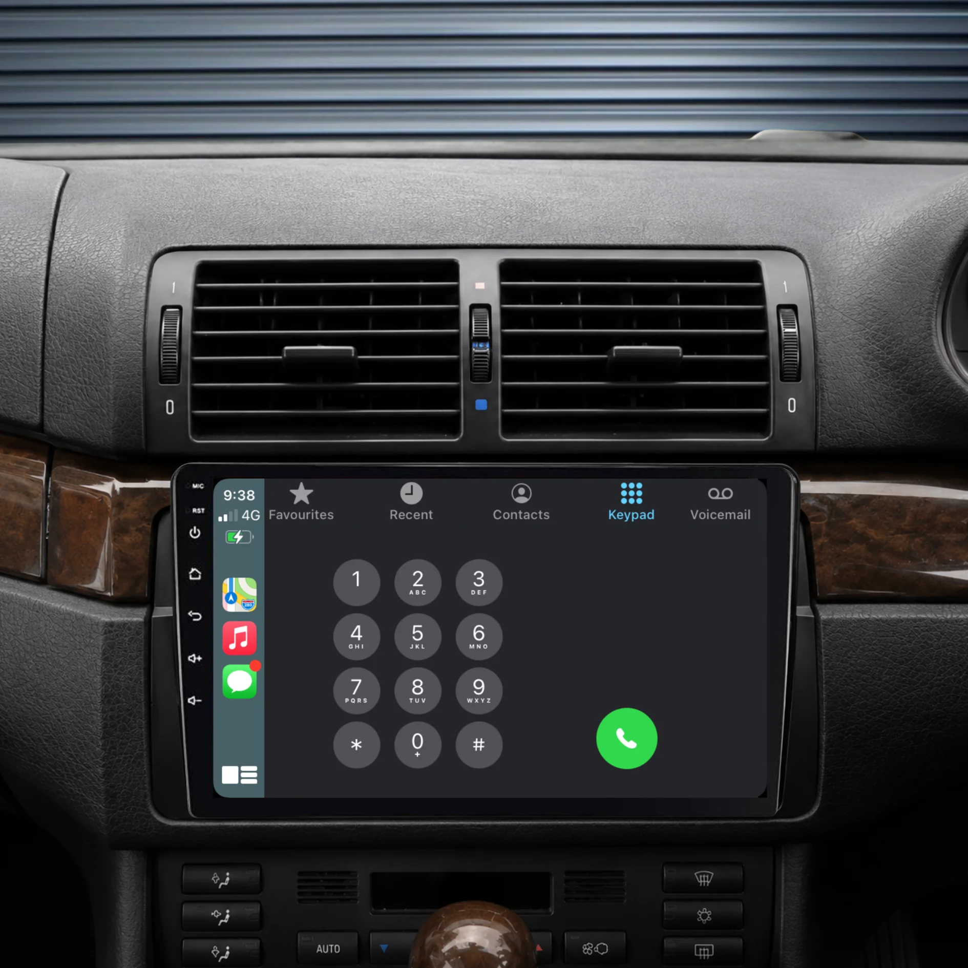BMW E46 3 Series & M3 (1998-2005) Plug & Play Apple CarPlay & Android Auto Head Unit Upgrade Kit – Wireless Touchscreen GPS Stereo Replacement - Image 3
