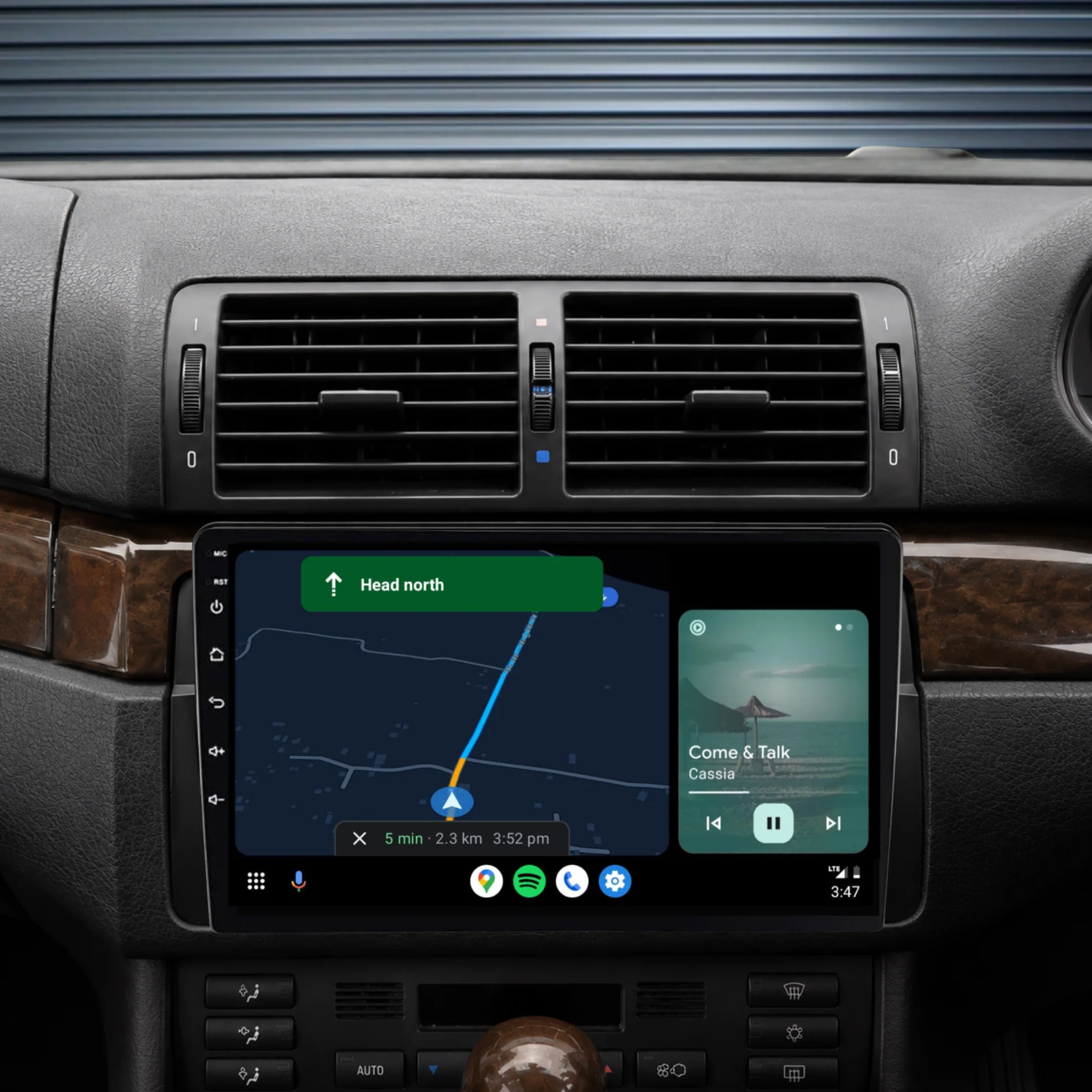 BMW E46 3 Series & M3 (1998-2005) Plug & Play Apple CarPlay & Android Auto Head Unit Upgrade Kit – Wireless Touchscreen GPS Stereo Replacement - Image 4