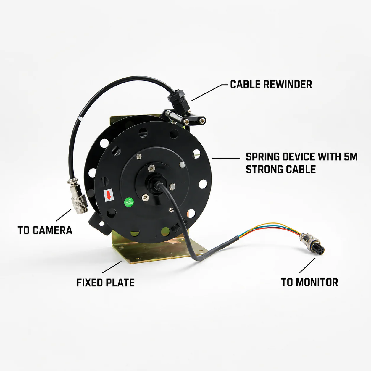 CJ INDUSTRIES 5M 4pin Aviation Camera Cable Reel – Automatic Cable Rewinder for Camera Systems - Image 3