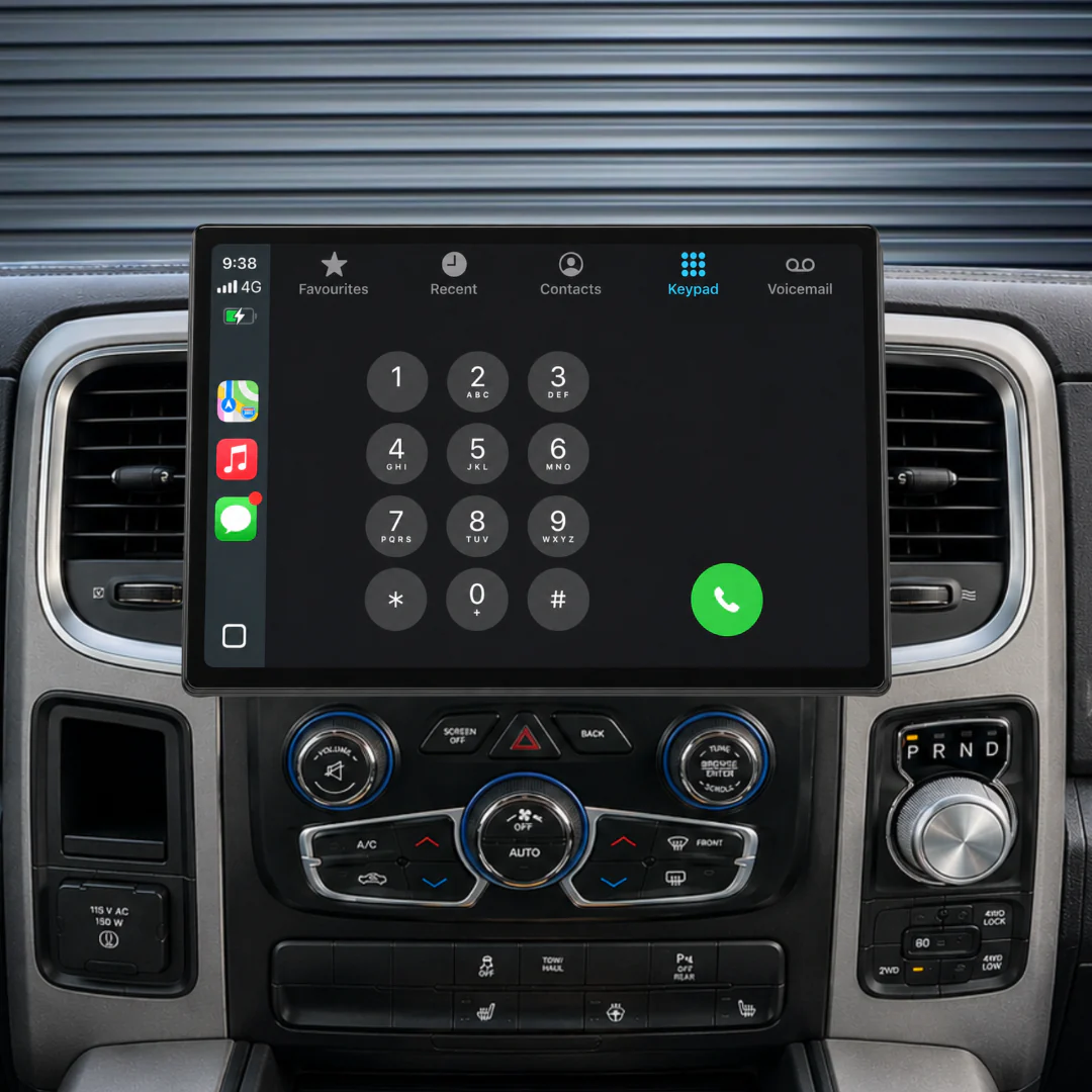 Dodge RAM 13.1" HD 1500/2500 (2013-2019) Plug & Play Head Unit Upgrade Kit: Car Radio with Wireless & Wired Apple CarPlay & Android Auto - Image 3