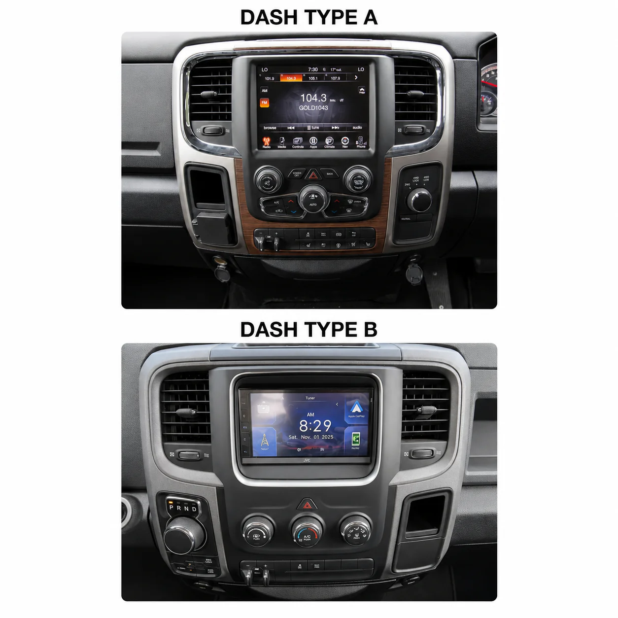 Dodge RAM 13.1" HD 1500/2500 (2013-2019) Plug & Play Head Unit Upgrade Kit: Car Radio with Wireless & Wired Apple CarPlay & Android Auto - Image 7