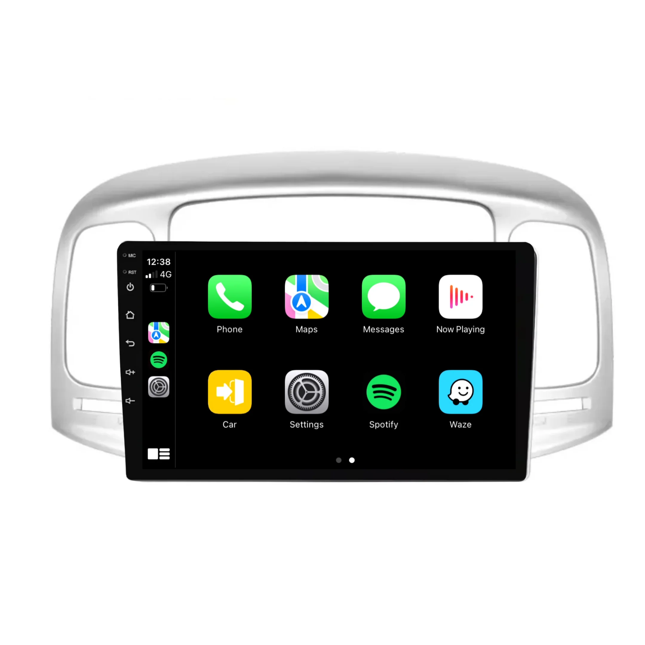 Hyundai Accent (2008-2011) Plug & Play Head Unit Upgrade Kit: Car Radio with Wireless & Wired Apple CarPlay & Android Auto