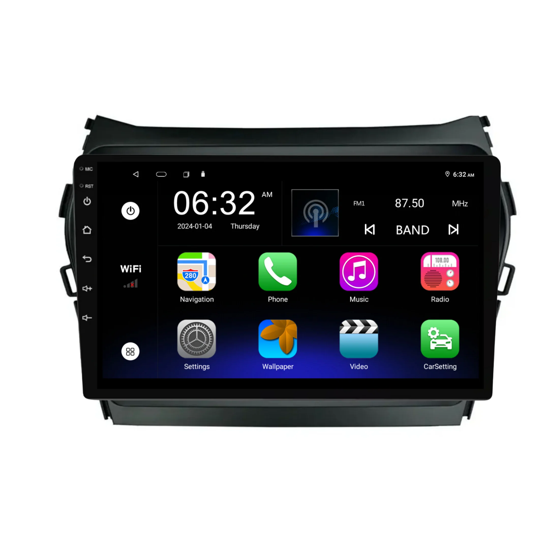 Hyundai IX45/Santa Fe (2015-2018) Plug & Play Head Unit Upgrade Kit: Car Radio with Wireless & Wired Apple CarPlay & Android Auto - Image 7