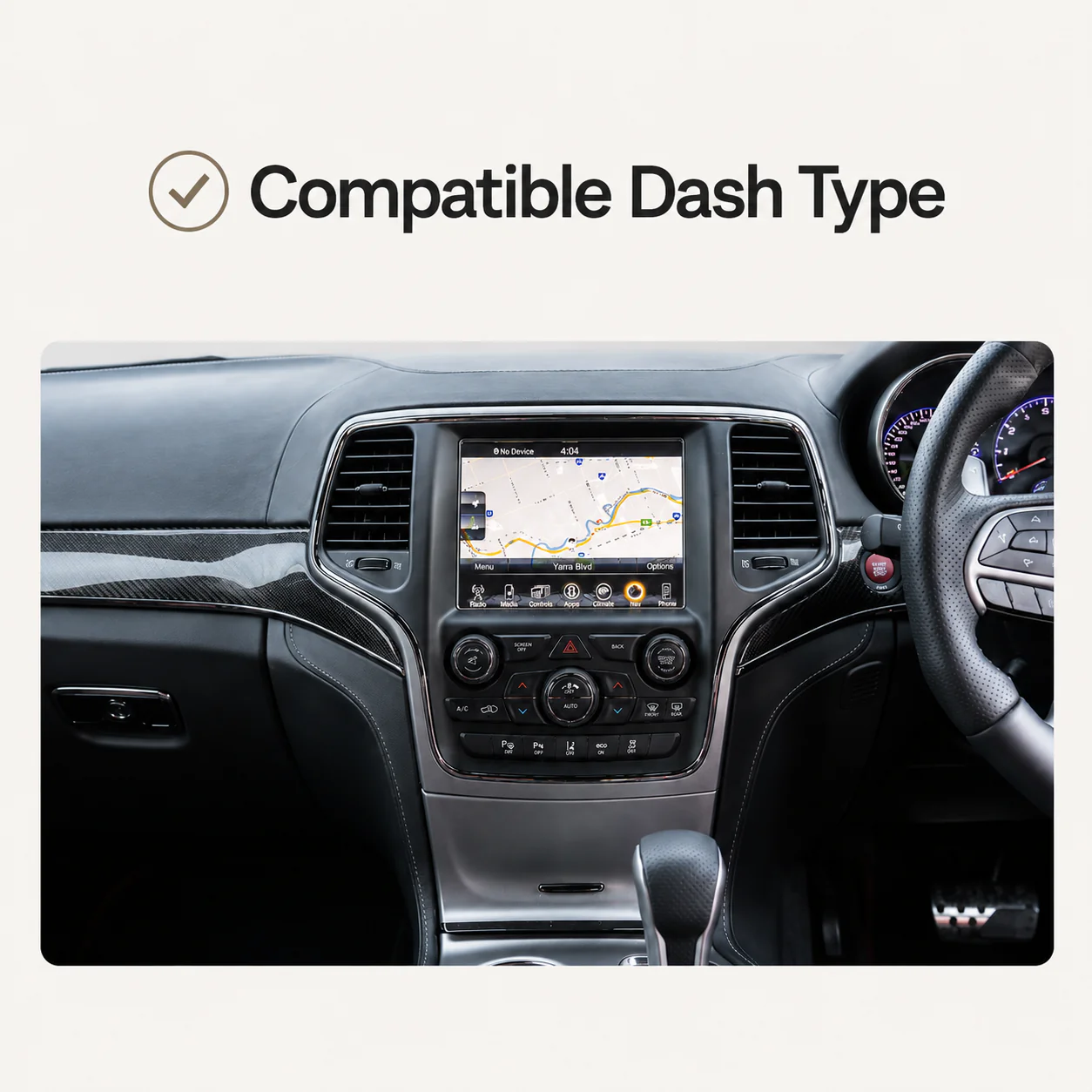 Jeep Grand Cherokee 13.1" HD Large Screen (2014-2022) Plug & Play Head Unit Upgrade Kit: Car Radio with Wireless & Wired Apple CarPlay & Android Auto - Image 8