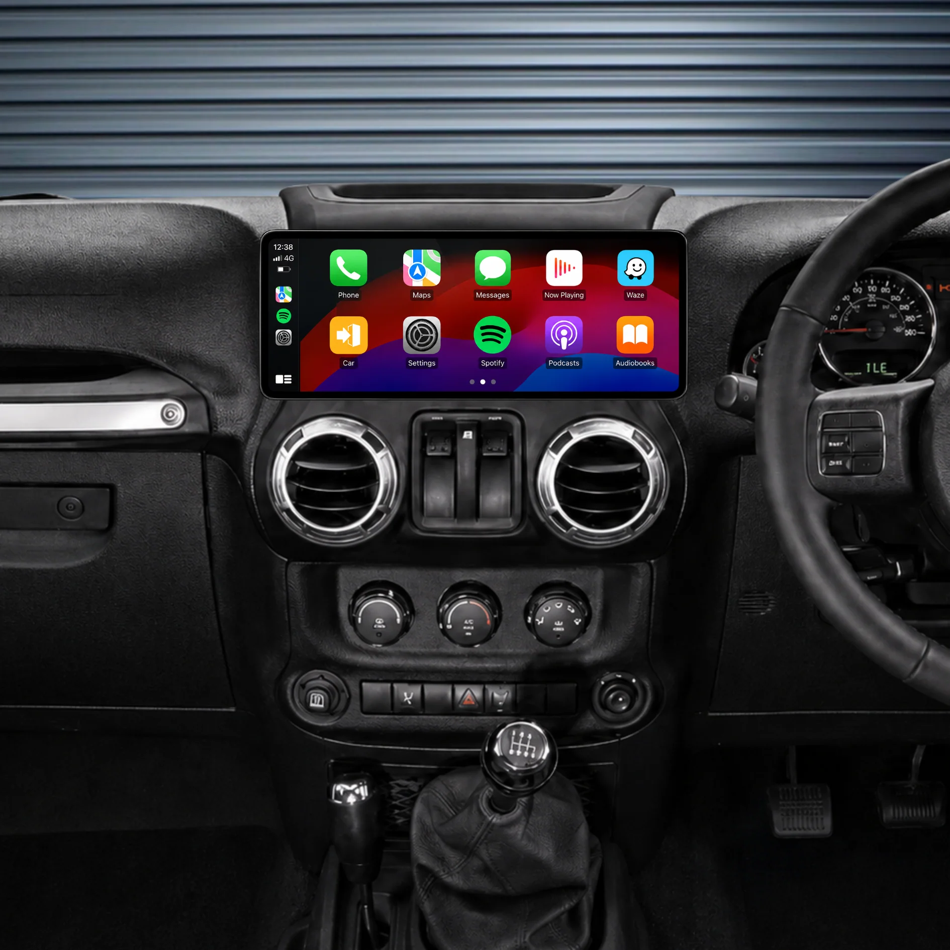 Jeep Wrangler 12.3" HD Large Screen (2011-2016) Plug & Play Head Unit Upgrade Kit: Car Radio with Wireless & Wired Apple CarPlay & Android Auto