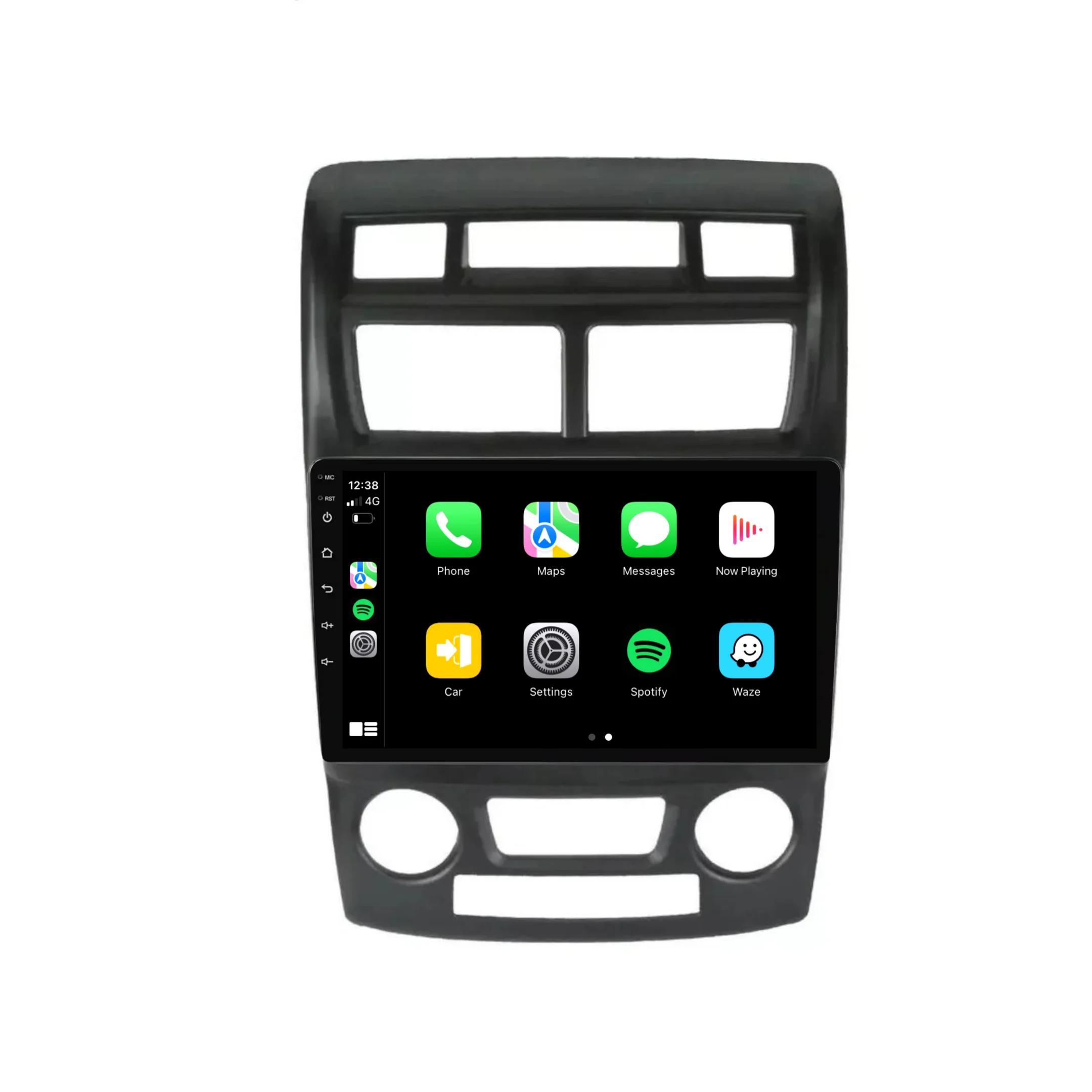 Kia Sportage (AUTO AC) (2007-2010) Plug & Play Head Unit Upgrade Kit: Car Radio with Wireless & Wired Apple CarPlay & Android Auto