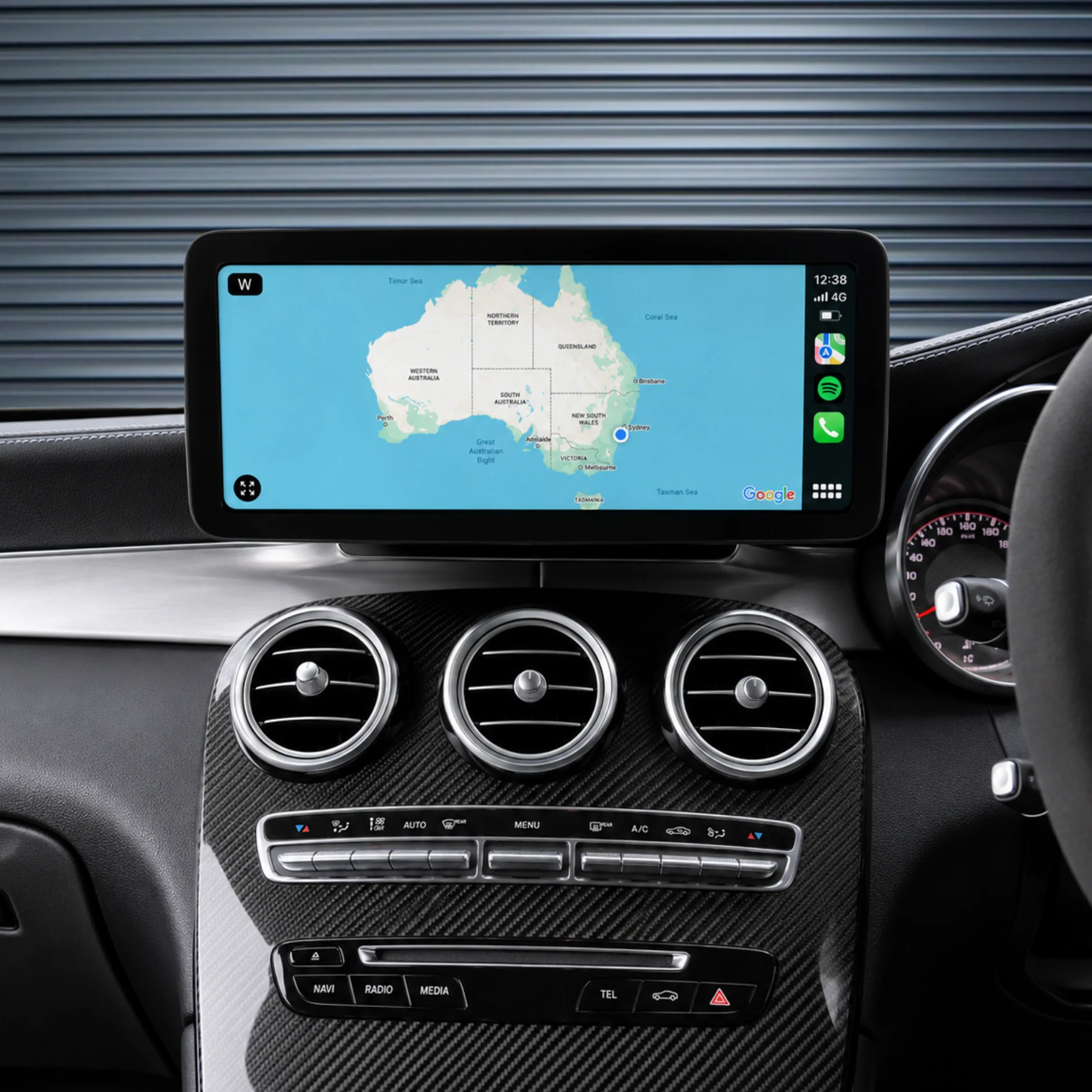 Mercedes Benz C-Class W205 (2014-2019) 12.3" HD Large Premium Plug & Play Head Unit Upgrade Kit: Car Radio with Wireless & Wired Apple CarPlay & Android Auto - Image 2