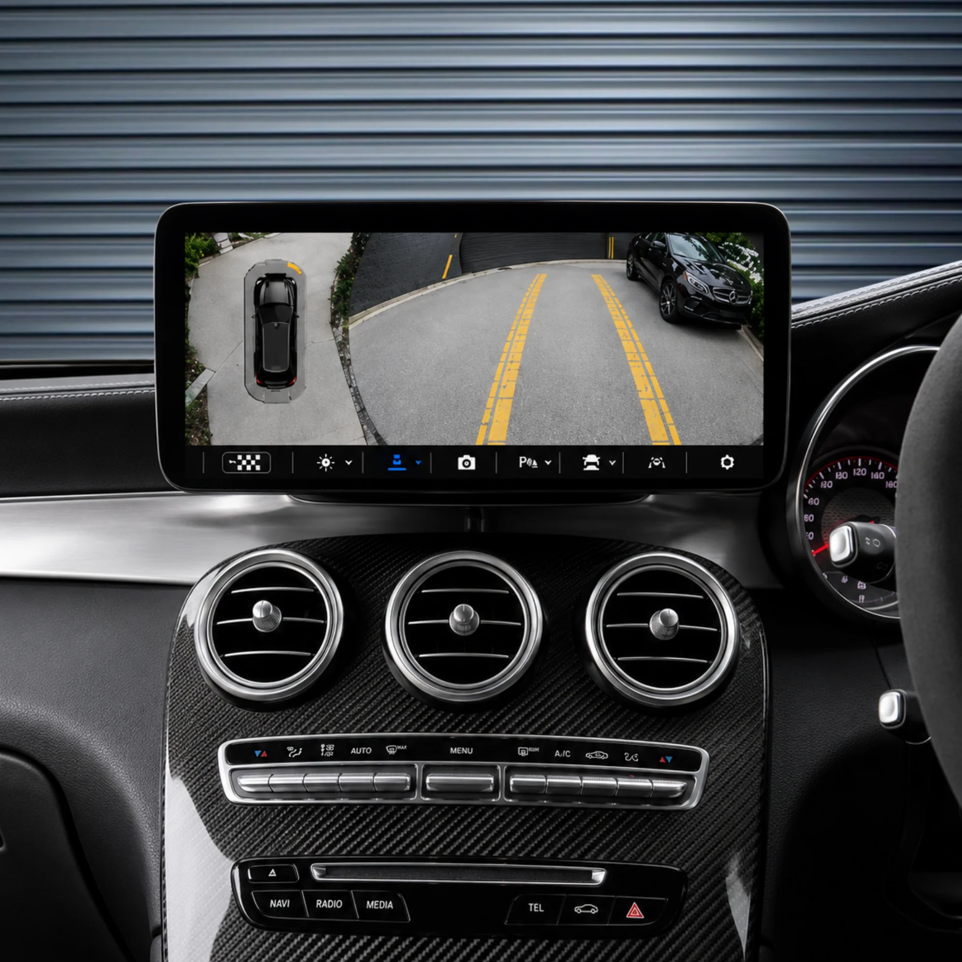 Mercedes Benz C-Class W205 (2014-2019) 12.3" HD Large Premium Plug & Play Head Unit Upgrade Kit: Car Radio with Wireless & Wired Apple CarPlay & Android Auto - Image 3