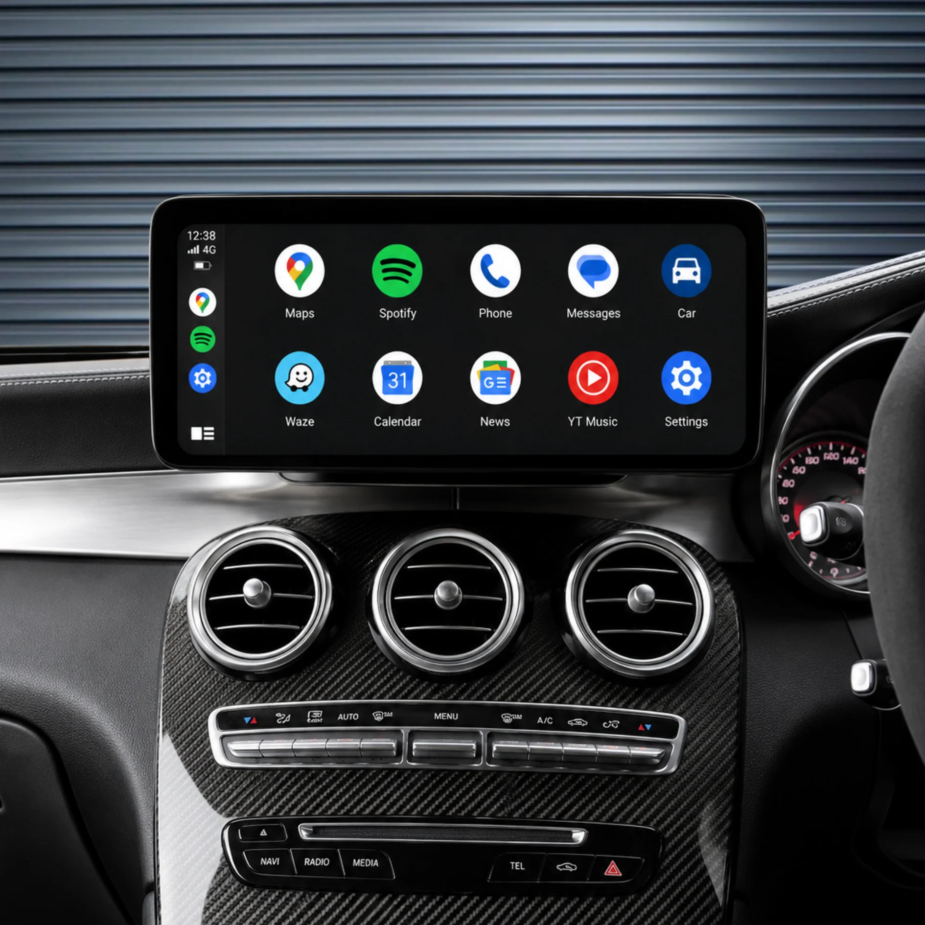 Mercedes Benz C-Class W205 (2014-2019) 12.3" HD Large Premium Plug & Play Head Unit Upgrade Kit: Car Radio with Wireless & Wired Apple CarPlay & Android Auto - Image 4