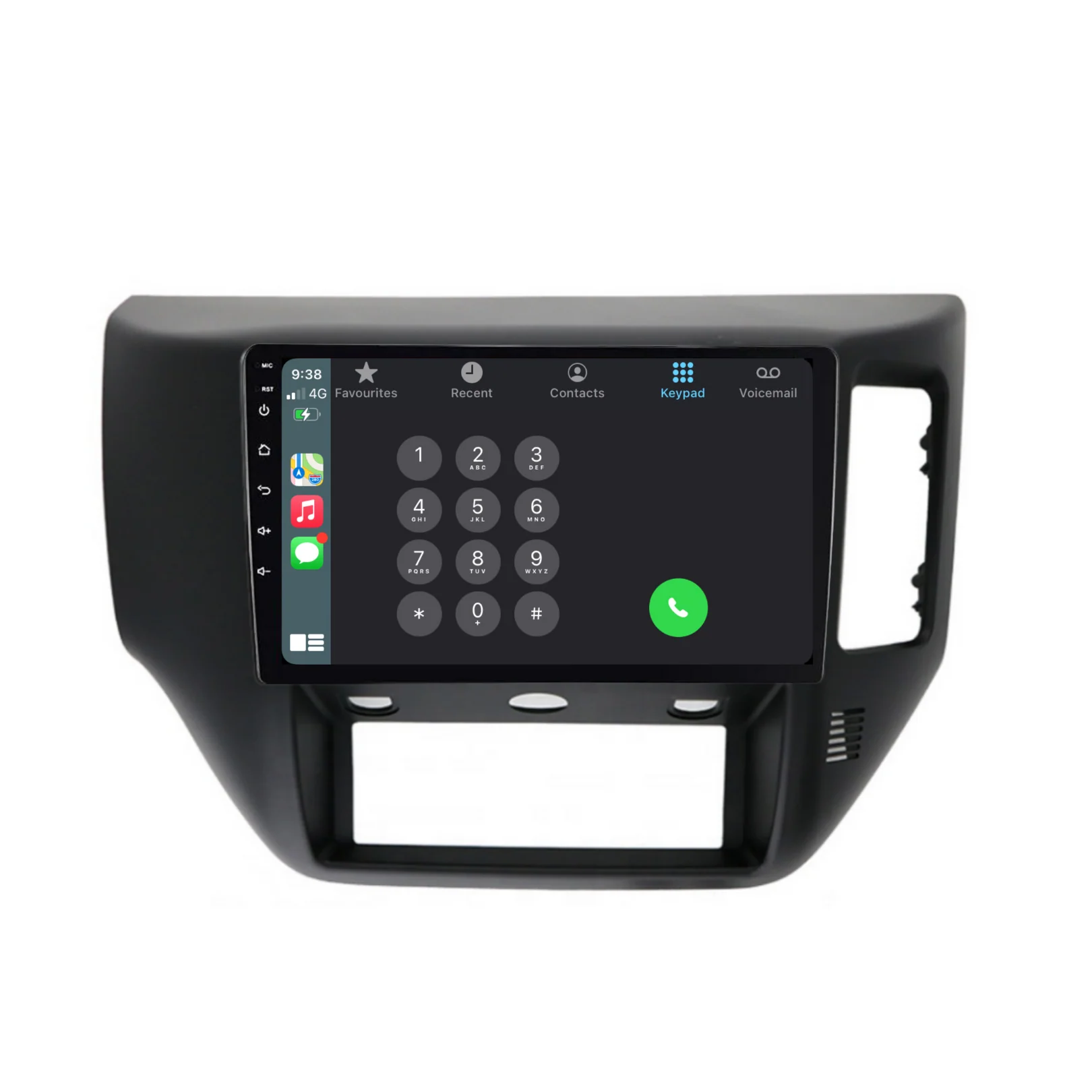 Nissan GU Patrol Black (2004-2016) Plug & Play Head Unit Upgrade Kit: Car Radio with Wireless & Wired Apple CarPlay & Android Auto - Image 4