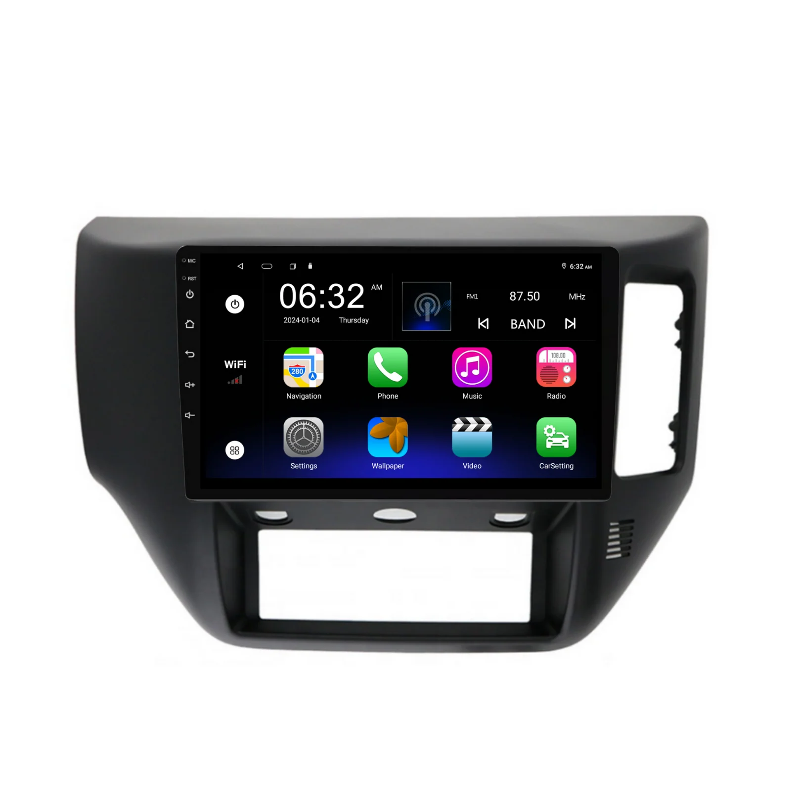 Nissan GU Patrol Black (2004-2016) Plug & Play Head Unit Upgrade Kit: Car Radio with Wireless & Wired Apple CarPlay & Android Auto - Image 7