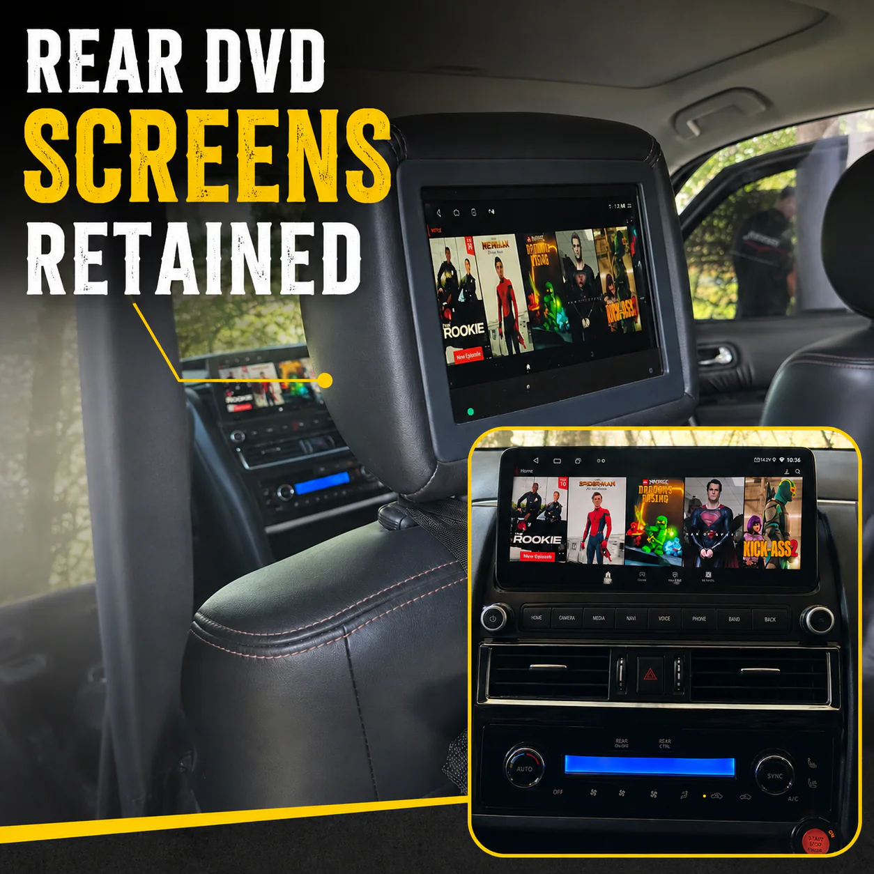 Nissan Patrol Y62 Rear DVD Screen Retention Module Kit - Image 2