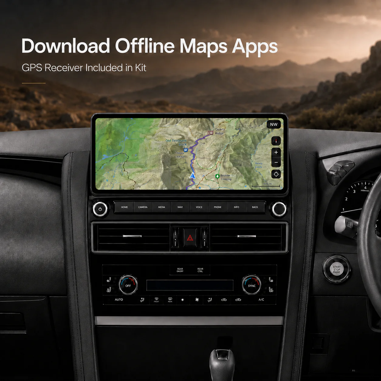 Nissan Patrol Y62 Ti / Ti-L / Warrior (2010 - 2024) 12.3" HD Plug & Play Head Unit Upgrade Kit: Car Radio with Wireless & Wired Apple CarPlay & Android Auto - Image 8