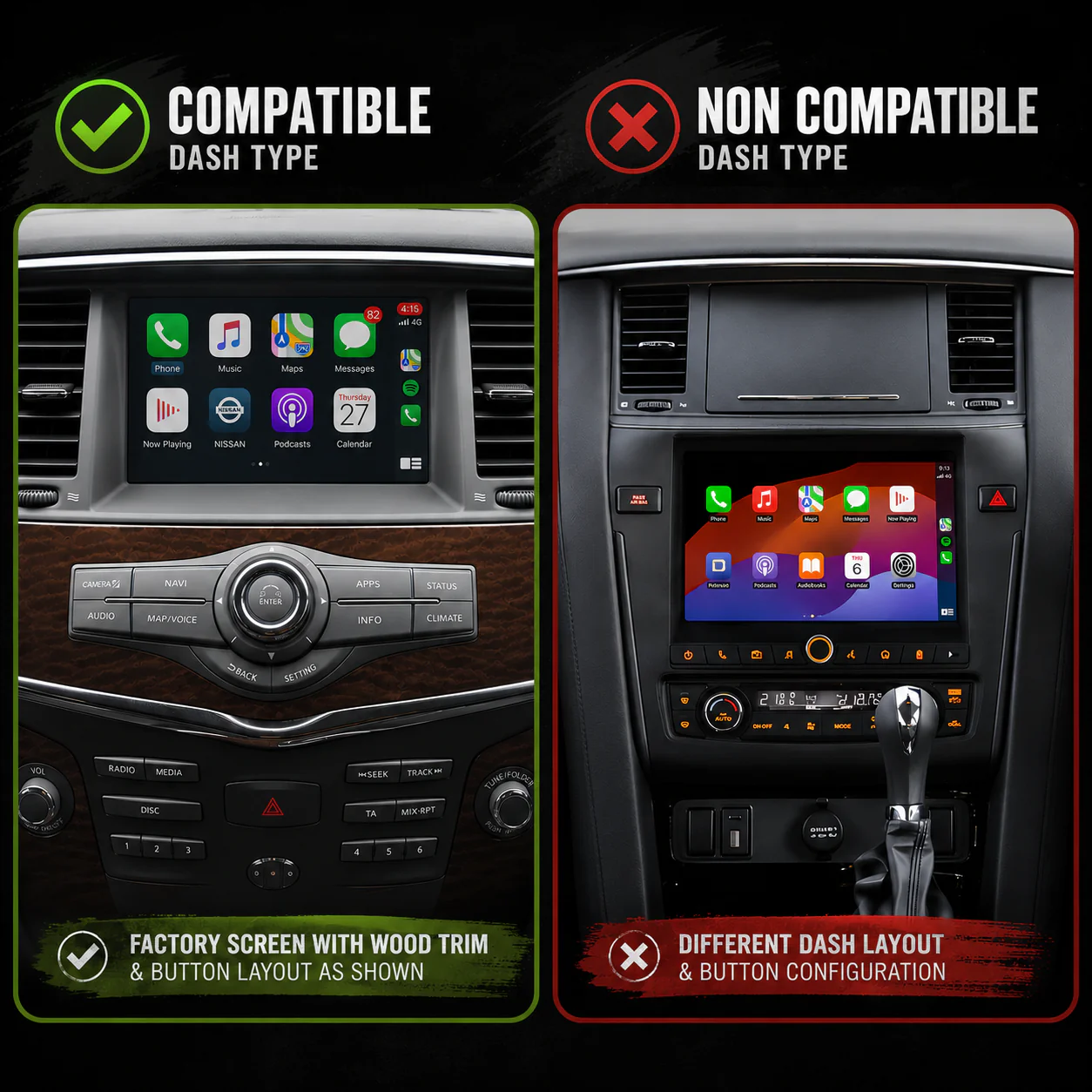 Nissan Patrol Y62 Ti / Ti-L / Warrior (2010 - 2024) 12.3" HD Plug & Play Head Unit Upgrade Kit: Car Radio with Wireless & Wired Apple CarPlay & Android Auto - Image 10