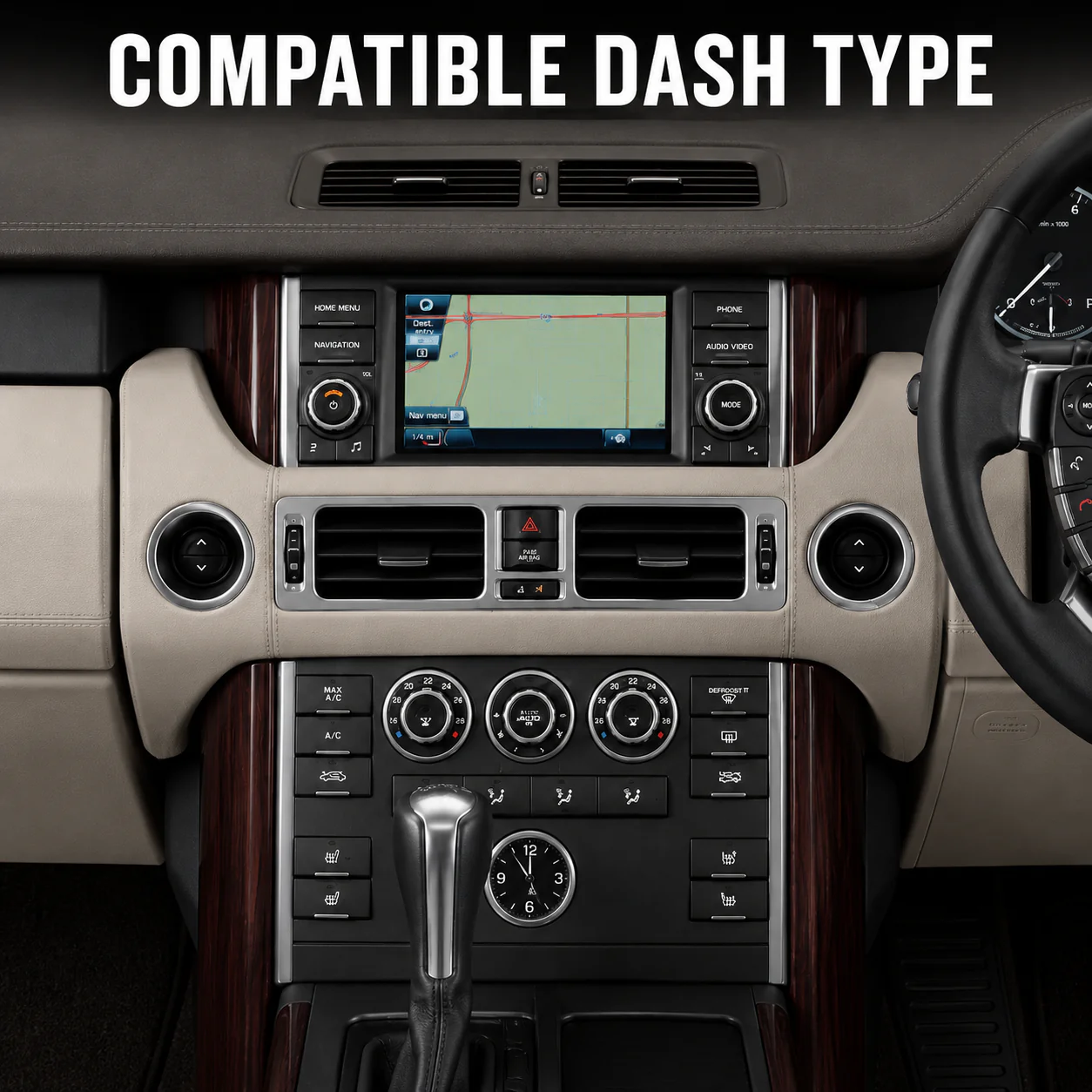 Land Rover Range Rover 12.3" HD Premium (2005-2012) Plug & Play Head Unit Upgrade Kit: Car Radio with Wireless & Wired Apple CarPlay & Android Auto - Image 7