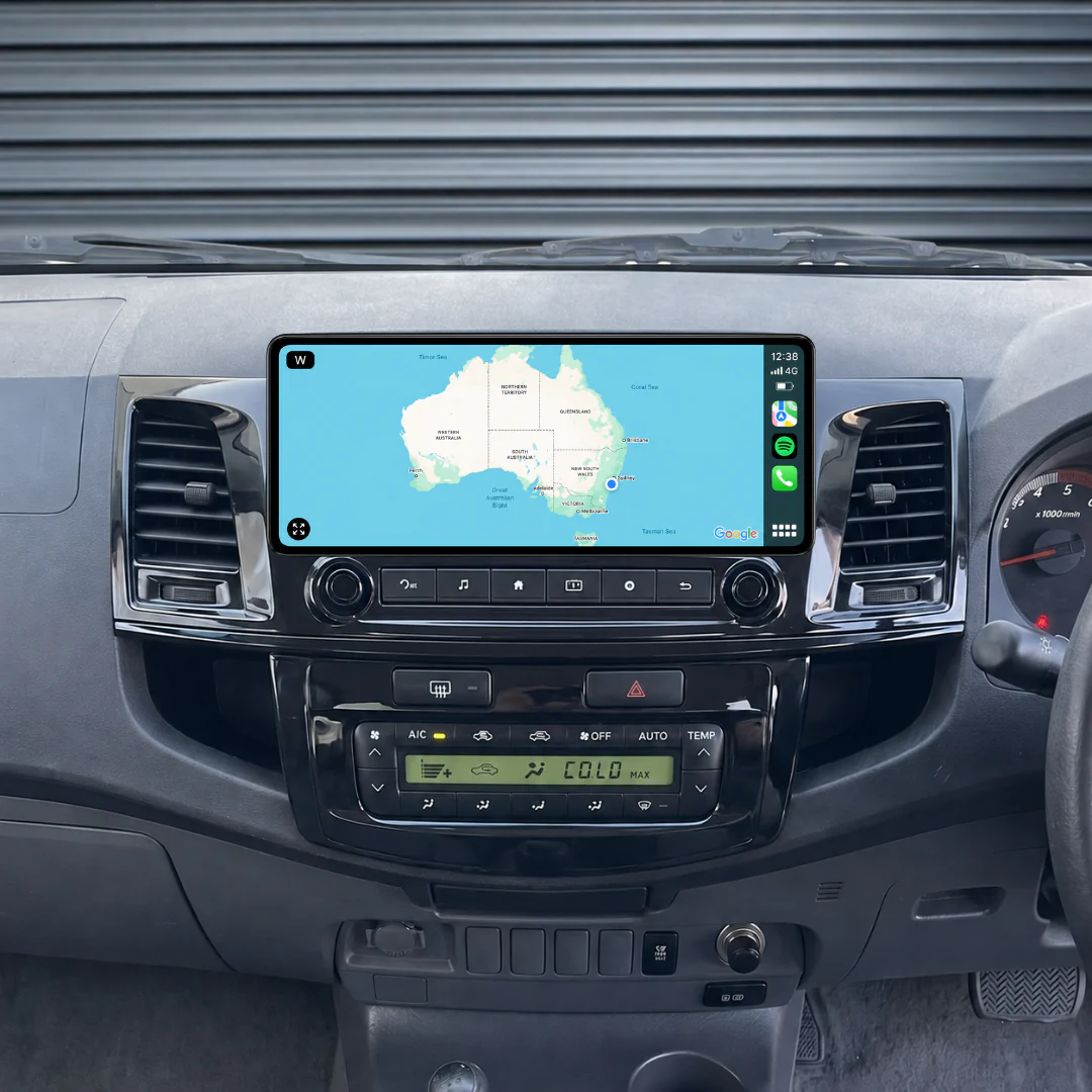 Toyota Hilux N70 Digital & Manual AC (2005-2014) 12.3" HD Plug & Play Head Unit Upgrade Kit: Car Radio with Wireless & Wired Apple CarPlay & Android Auto - Image 2