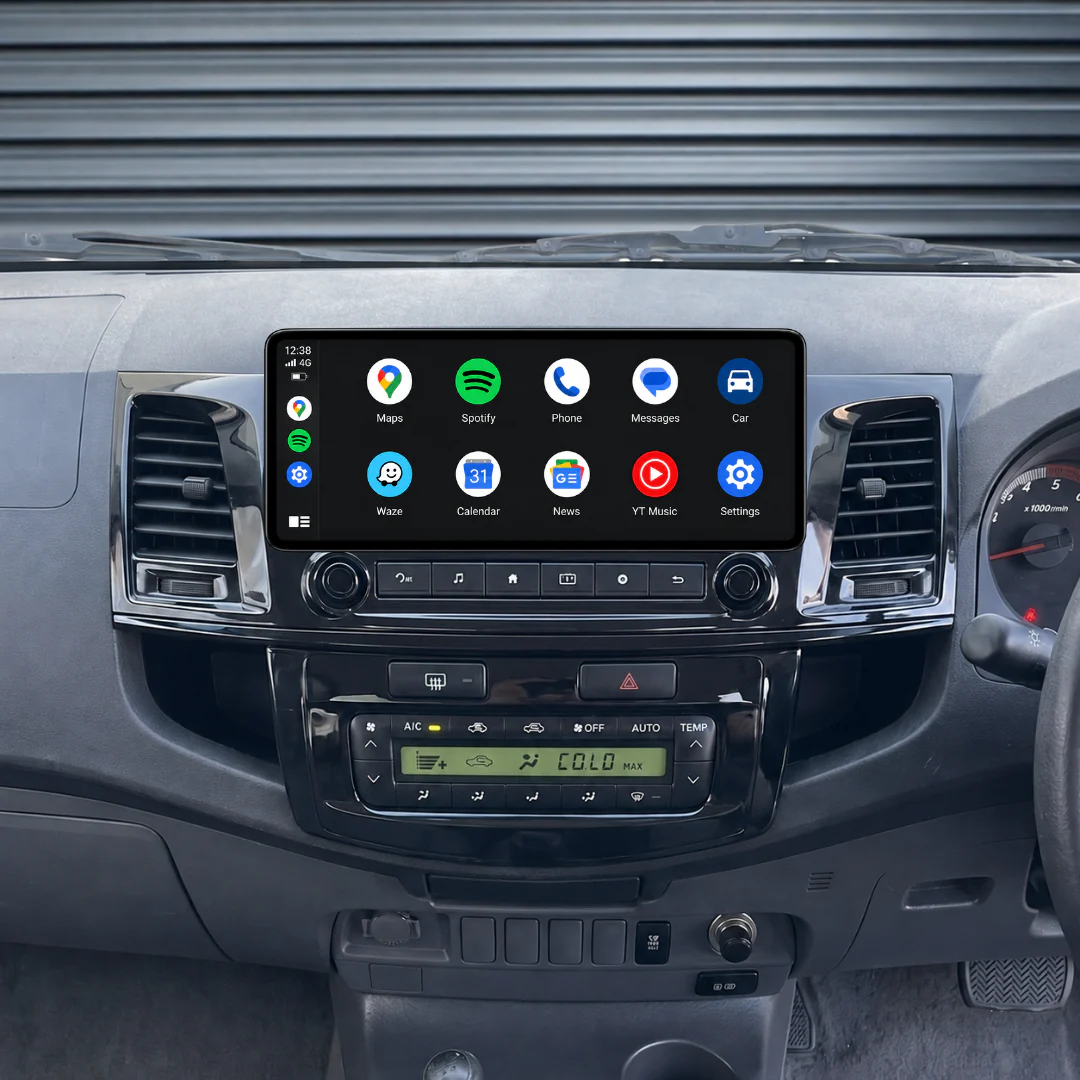 Toyota Hilux N70 Digital & Manual AC (2005-2014) 12.3" HD Plug & Play Head Unit Upgrade Kit: Car Radio with Wireless & Wired Apple CarPlay & Android Auto - Image 3