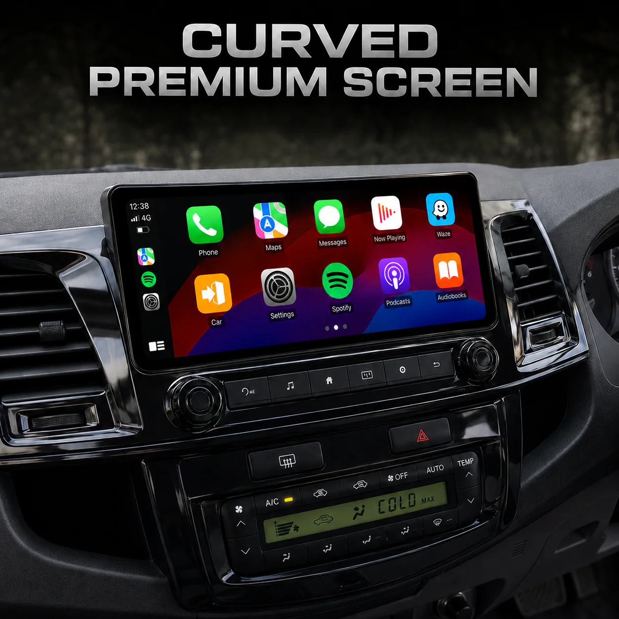 Toyota Hilux N70 Digital & Manual AC (2005-2014) 12.3" HD Plug & Play Head Unit Upgrade Kit: Car Radio with Wireless & Wired Apple CarPlay & Android Auto - Image 6