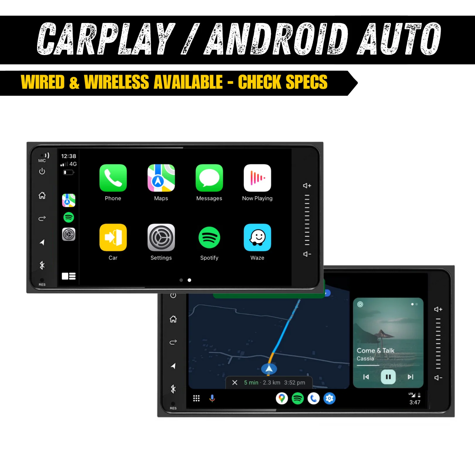 Toyota Universal Touchscreen Radio - Plug & Play Wireless CarPlay & Android Auto Head Unit Radio Upgrade - Image 6