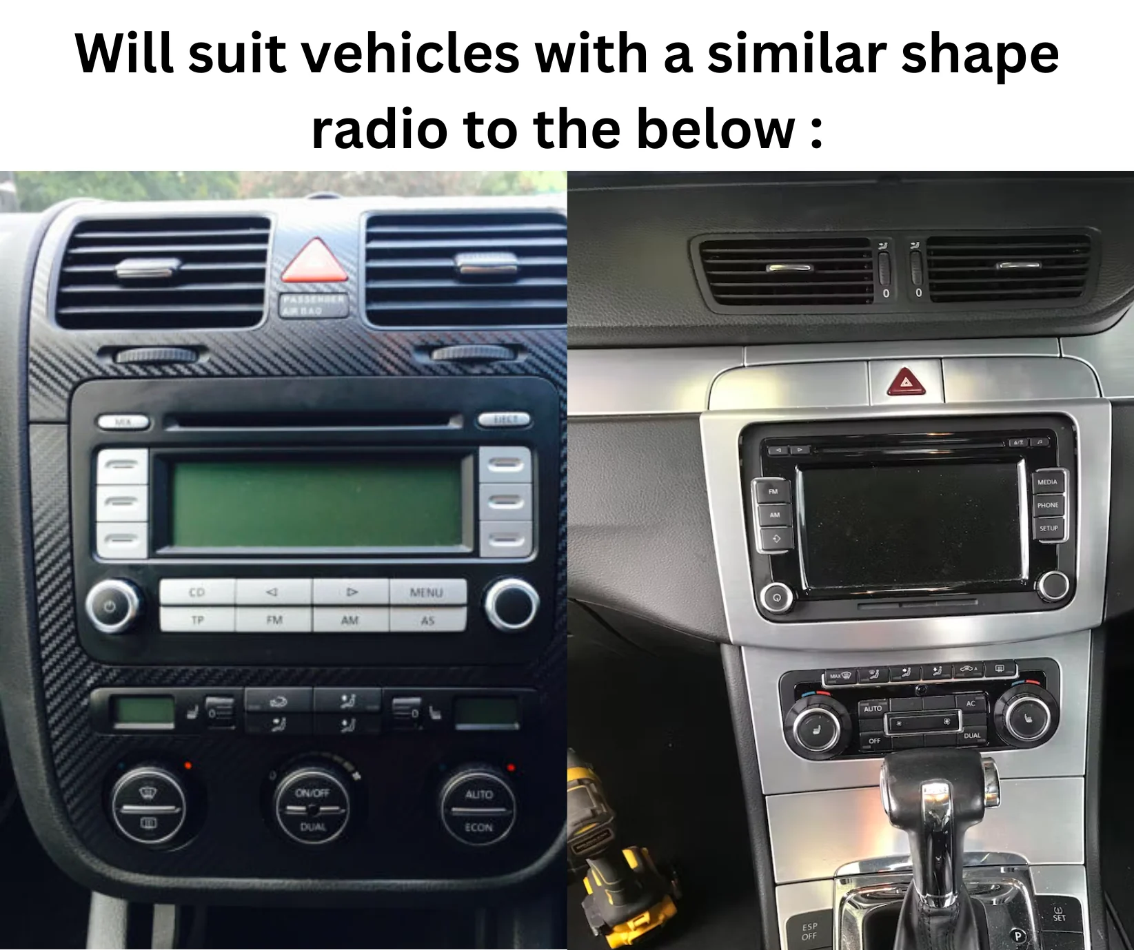 Volkswagen Universal Head Unit (Plug & Play) - Wireless CarPlay / Android Auto Car Radio Upgrade Kit - Image 8